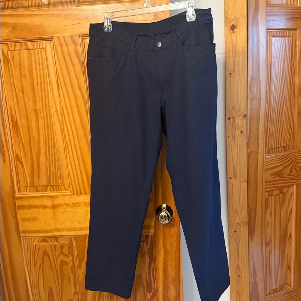 Mens Lululemon ABC Pant 5 Pocket Pant Warpstreme Navy Blue Size 36